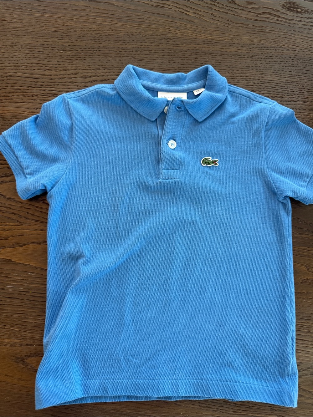 Lacoste Kids Light Blue Polo with Embroidered Crocodile - Picture 1 of 3
